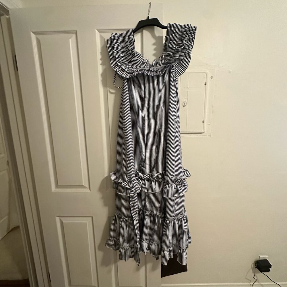 [NWT] Lulus Striped Ruffle Dress - Picture 2 of 4